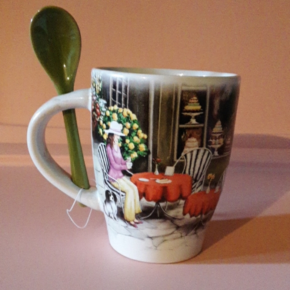 Trisa Other - TRISA  Lady and dog Mug with spoon
